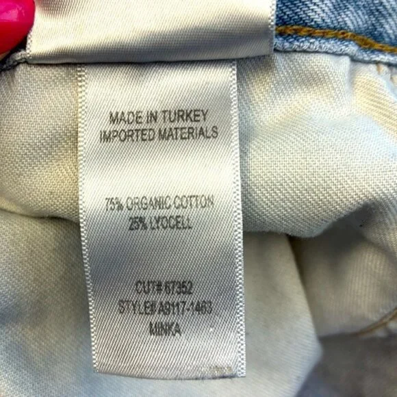 Agolde Minka Jeans Wide Leg High Rise Cargo Pockets Light Wash Denim 27 - Picture 8 of 11